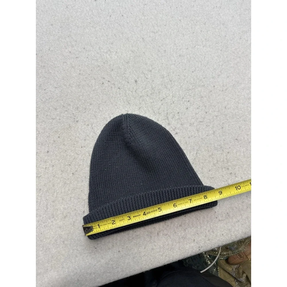 Marine Layer Hat Beanie Mens One Size Gray Polyester Cotton Knit Cuffed Winter